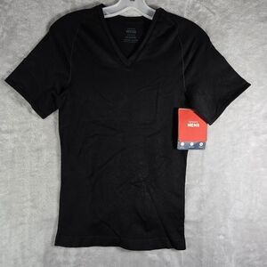 Spanx Seamless V Neck Men Size Extra Large XL Black Ultra Sculpt Compression NWT